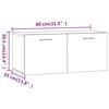 vidaXL Wandschrank R&auml;uchereiche 80x35x36,5 cm Holzwerkstoff