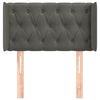 vidaXL Kopfteil mit Ohren Dunkelgrau 83x16x78/88 cm Samt