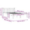 vidaXL Massivholzbett ohne Matratze Wachsbraun 120x200 cm Kiefernholz