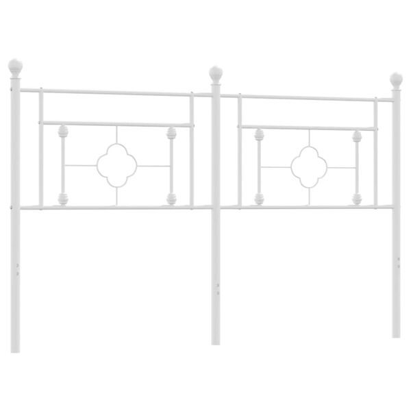 vidaXL Kopfteil Metall Weiß 160 cm