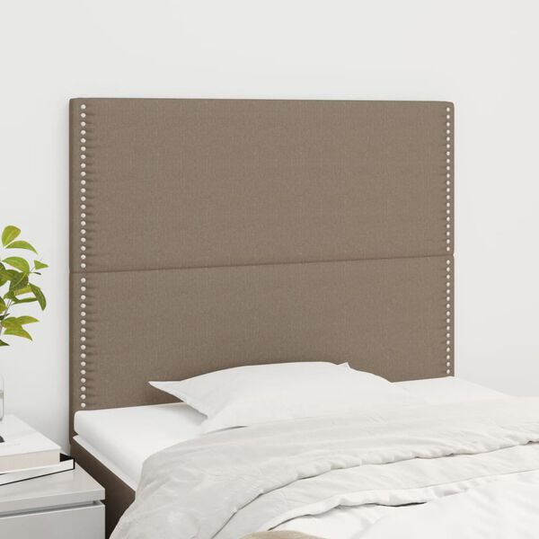 vidaXL Kopfteil Taupe 90x5x118/128 cm Stoff