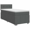 vidaXL Boxspringbett mit Matratze Dunkelgrau 90 x 190 cm Stoff
