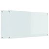 vidaXL K&uuml;chenr&uuml;ckwand 2 pcs Wei&szlig; 110 x 60 cm Geh&auml;rtetes Glas
