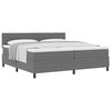 vidaXL Boxspringbett Hellgrau und Wei&szlig; 203 x 200 x 88 cm Cordstoff
