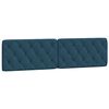 vidaXL Bett mit Matratze Blau 200x200 cm Samt