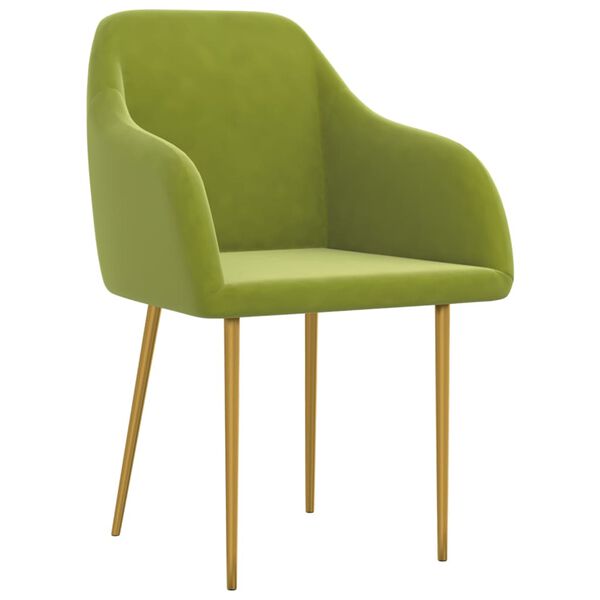 vidaXL Esszimmerst&uuml;hle 4 Stk. Hellgr&uuml;n Samt