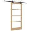 vidaXL Schiebet&uuml;r ORKDAL Nat&uuml;rlich und Schwarz 93 x 202 cm