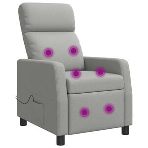vidaXL Massage Relaxsessel Wolkengrau Stoff