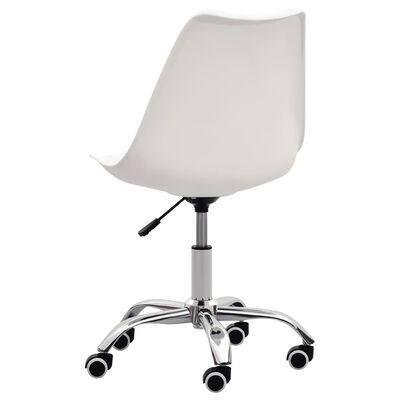 vidaXL Bürostühle 2 Stk. Weiß Kunstleder