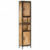 vidaXL Badschrank 40x27x180 cm Eisen und Massivholz Mango