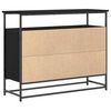 vidaXL Sideboard Schwarz Eichen-Optik 100 x 35 x 80 cm Holzwerkstoff