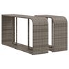 vidaXL 10-tlg. Garten-Sofagarnitur mit Kissen Grau Poly Rattan