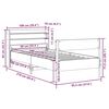 vidaXL Massivholzbett ohne Matratze 90x200 Kiefernholz