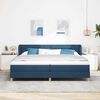 vidaXL Boxspringbett mit Matratze mit Kopfteil Blau 200 x 200 cm Stoff