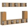 vidaXL TV-Schrankset Wandmontiert 5 pcs Artisan-Eiche Holzwerkstoff