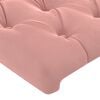 vidaXL Kopfteile Rosa 200x7x78/88 cm Samt