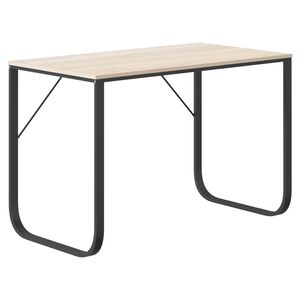 vidaXL Computertisch Schwarz und Eiche-Optik 110x60x73cm Holzwerkstoff