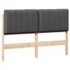 vidaXL Gepolstertes Kopfteil mit Kopfteil Braun und Dunkelgrau 135 cm
