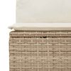 vidaXL 8-tlg. Garten-Sofagarnitur mit Kissen Beige Poly Rattan