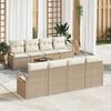 vidaXL Gartensofa-set mit Speicher 9 pcs Beige und Creme Poly-Rattan