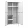 vidaXL Kleiderschrank Wei&szlig; 90x50x180 cm Stahl