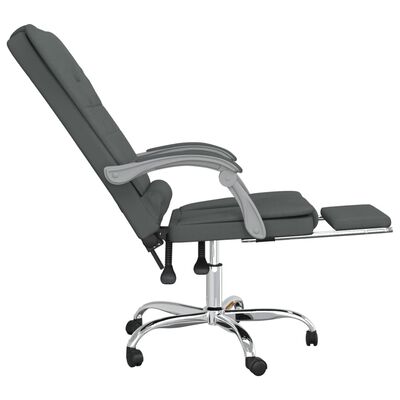 vidaXL Bürostuhl mit Massagefunktion Dunkelgrau Stoff