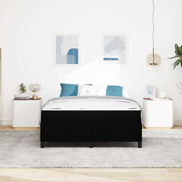 vidaXL Boxspringbett Schwarz 160 x 200 cm Stoff
