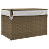 vidaXL W&auml;schekorb mit Deckel 55,5x35x34 cm Poly Rattan