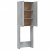 vidaXL Waschmaschinenschrank Grau Sonoma 64x25,5x190 cm