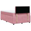 vidaXL Boxspringbett mit Matratze Rosa 120x190 cm Samt