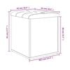 vidaXL Sitzbank mit Stauraum Schwarz 42x42x45 cm Holzwerkstoff