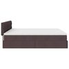 vidaXL Ottoman-Bett mit Matratzen & LEDs Dunkelbraun 160x200 cm Stoff
