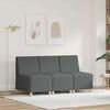 vidaXL Modulares Armfreies Sofa 3 pcs Dunkelgrau 55 x 74 x 82 cm Stoff