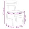 vidaXL Esszimmerstuhl 2 pcs Natur Massivholz
