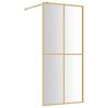 vidaXL Duschwand f&uuml;r Begehbare Dusche mit ESG Klarglas Golden 80x195cm
