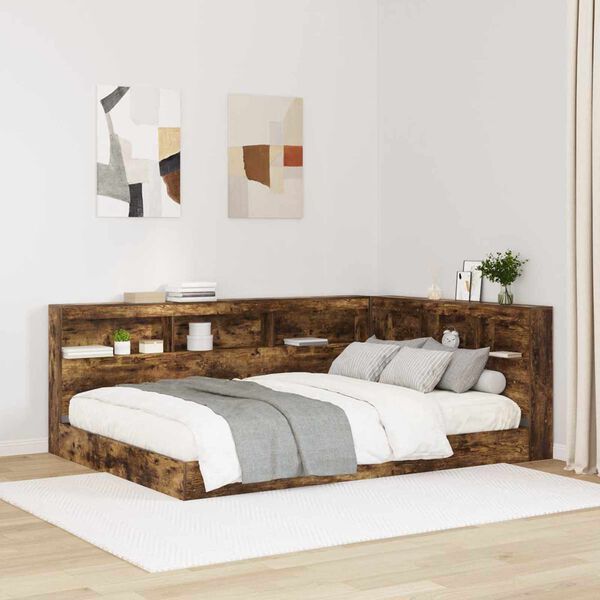 vidaXL B&uuml;cherregal-Bett R&auml;uchereiche 140 x 200 cm Holzwerkstoff