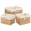 vidaXL Aufbewahrungsk&ouml;rbe 3 stk. Wasserhyazinthe 35 x 30 x 25 cm Natur