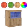 vidaXL LED-Sideboard Braun 60,5 x 37 x 67 cm Holzwerkstoff