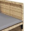 vidaXL 9-tlg. Garten-Essgruppe mit Kissen Beigemischung Poly Rattan