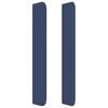 vidaXL LED Kopfteil Blau 147x16x118/128 cm Stoff
