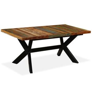 vidaXL Esstisch Massivholz Mango und Stahlgestell 180 cm