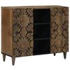 vidaXL Sideboard mit Regal Braun 90 x 33,5 x 75 cm Massivholz Mango