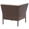 vidaXL 6-tlg. Garten-Lounge-Set mit Auflagen Poly Rattan Braun