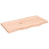 vidaXL Tischplatte 80x40x(2-4) cm Massivholz Eiche Unbehandelt