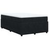 vidaXL Boxspringbett mit Matratze Schwarz 120x190 cm Samt