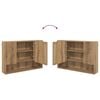 vidaXL Spiegelschrank Artisan-Eiche 80 x 17 x 55 cm Holzwerkstoff