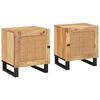 vidaXL Nachttisch 2 Stk. Natur 40 x 33 x 46 cm