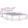 vidaXL Massivholzbett ohne Matratze Wei&szlig; 140x200 cm Kiefernholz