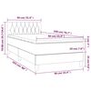 vidaXL Boxspringbett mit Matratze & LED Dunkelbraun 90x200 cm Stoff