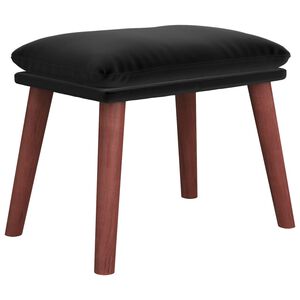 vidaXL Fu&szlig;hocker Schwarz 45x29,5x35 cm Samt